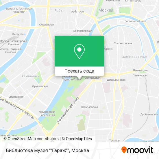 Карта Библиотека музея ""Гараж""