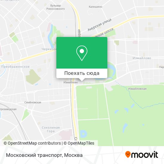 Карта Московский транспорт