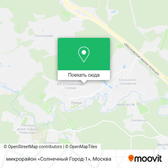 Карта микрорайон «Солнечный Город-1»