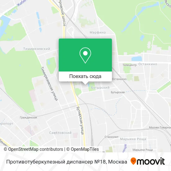 Карта Противотуберкулезный диспансер №18
