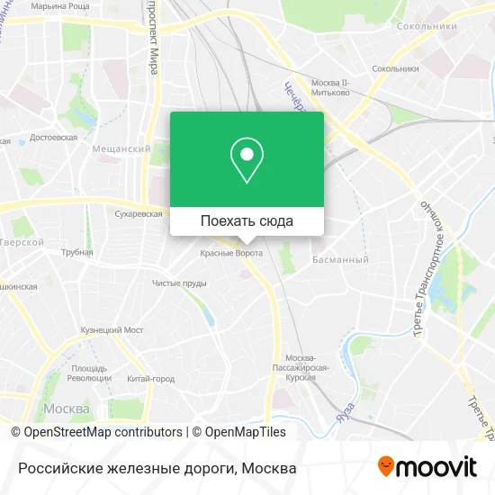 Карта Российские железные дороги