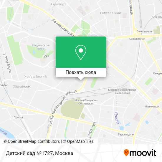 Карта Детский сад №1727
