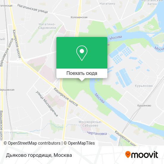 Карта Дьяково городище
