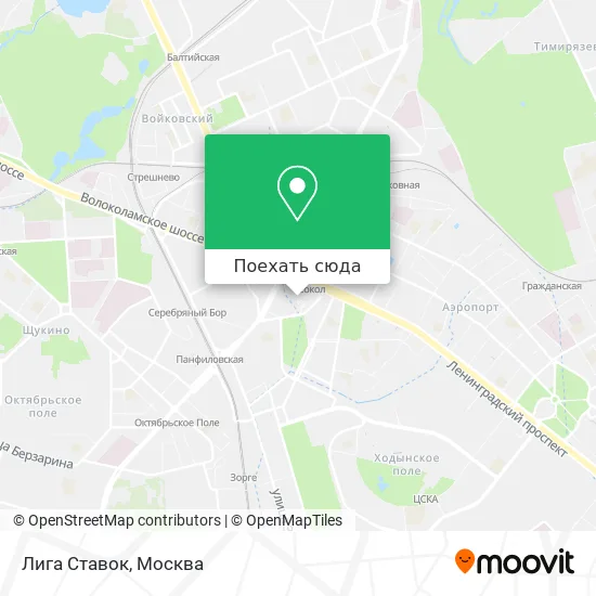 Карта Лига Ставок