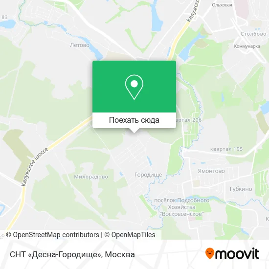 Карта СНТ «Десна-Городище»