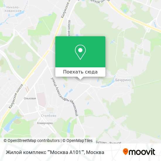 Карта Жилой комплекс ""Москва А101""