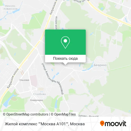 Карта Жилой комплекс ""Москва А101""