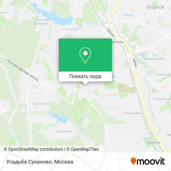 Карта Усадьба Суханово
