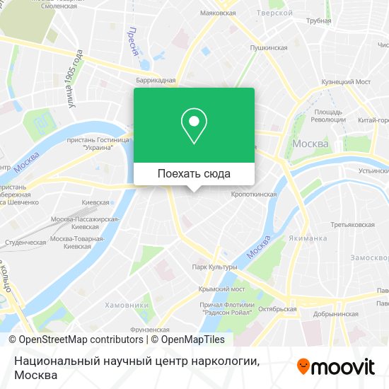 Карта Национальный научный центр наркологии