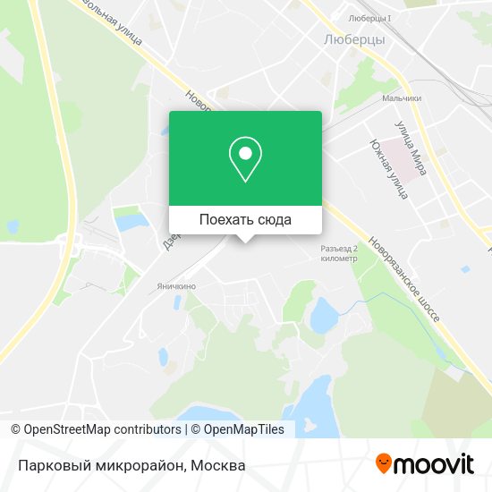 Карта Парковый микрорайон