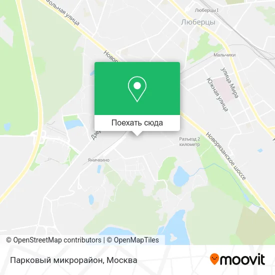 Карта Парковый микрорайон