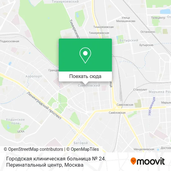 Карта Городская клиническая больница № 24. Перинатальный центр
