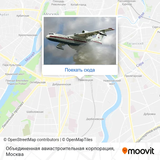 Карта Объединенная авиастроительная корпорация