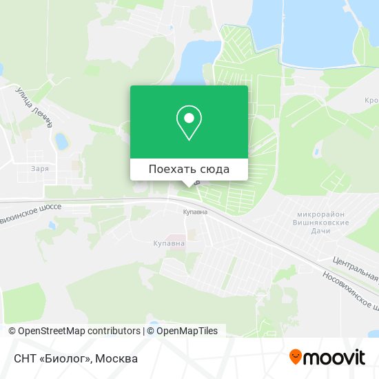 Карта СНТ «Биолог»