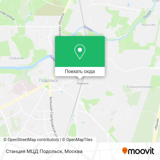Карта Станция МЦД Подольск