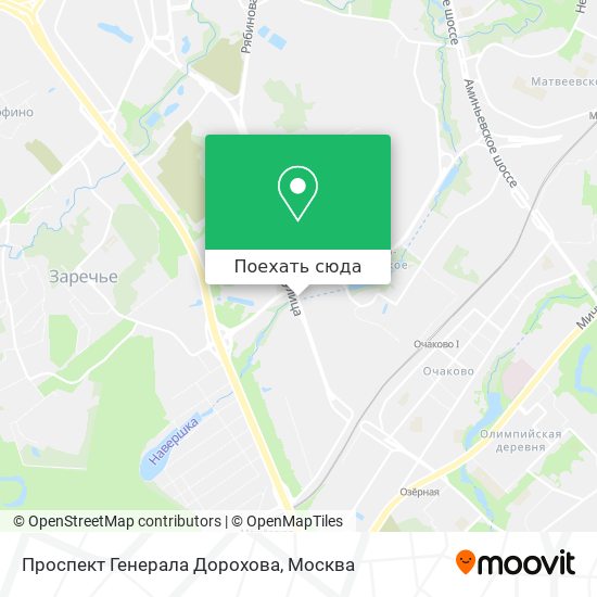 Карта Проспект Генерала Дорохова