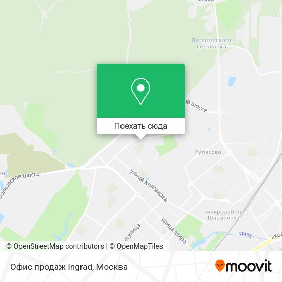 Карта Офис продаж Ingrad