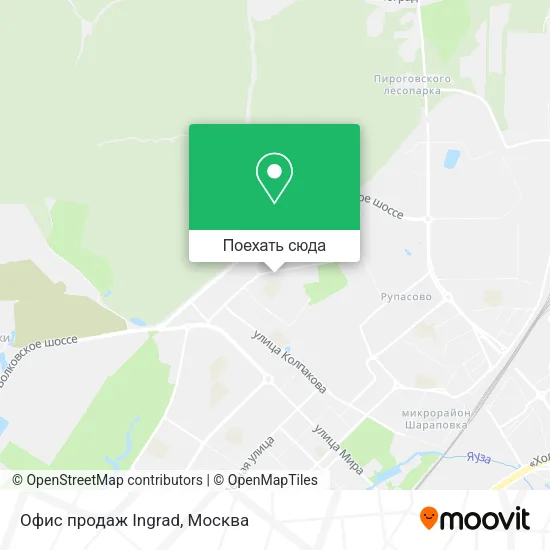 Карта Офис продаж Ingrad