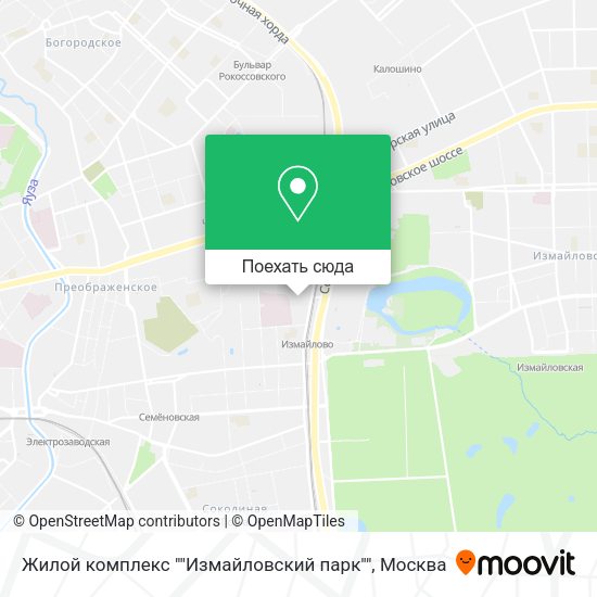 Карта Жилой комплекс ""Измайловский парк""