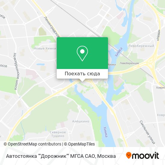 Карта Автостоянка ""Дорожник"" МГСА САО