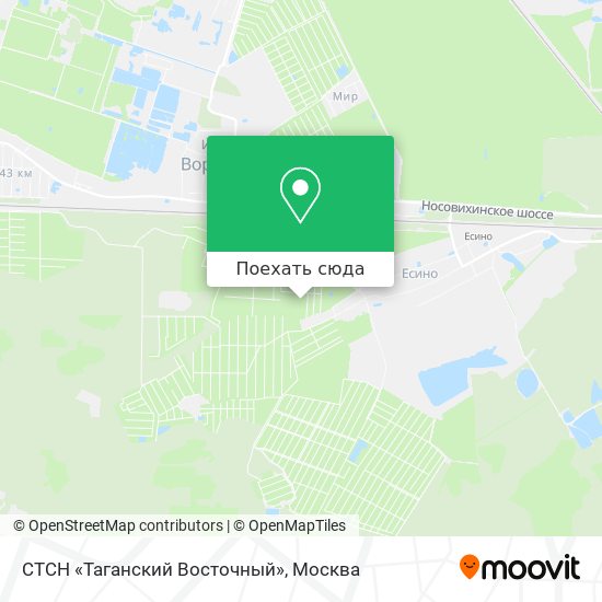 Карта СТСН «Таганский Восточный»