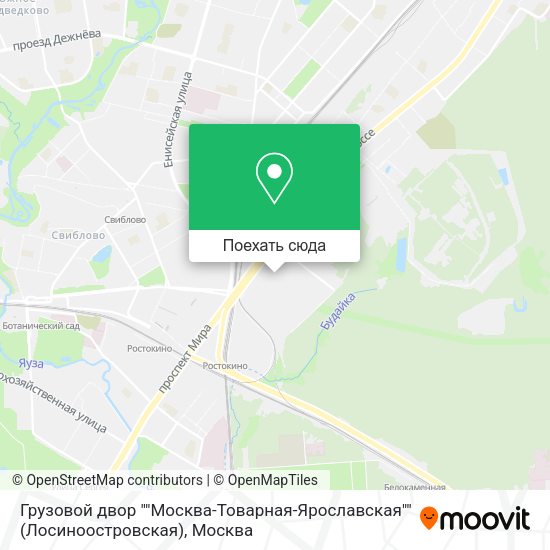 Карта Грузовой двор ""Москва-Товарная-Ярославская"" (Лосиноостровская)