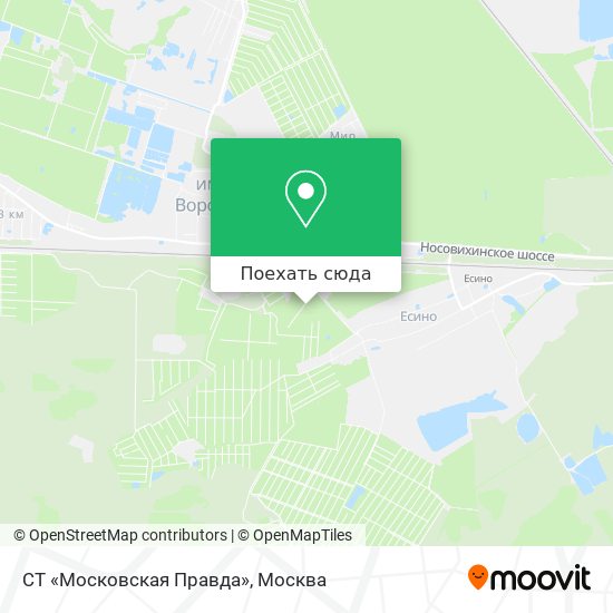 Карта СТ «Московская Правда»
