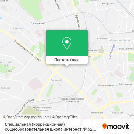 Карта Специальная (коррекционная) общеобразовательная школа-интернат № 52