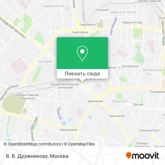 Карта В. В. Дружникову