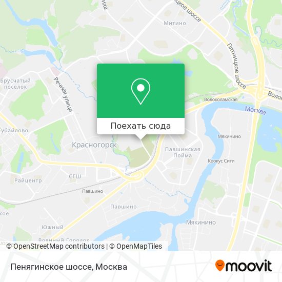 Карта Пенягинское шоссе