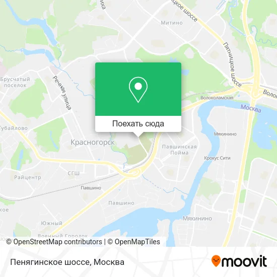 Карта Пенягинское шоссе