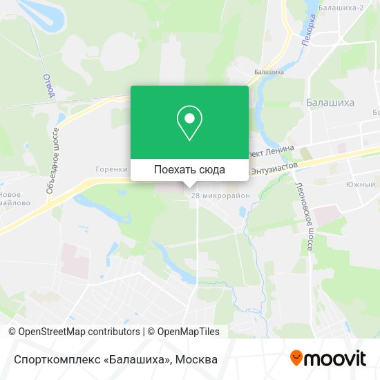 Карта Спорткомплекс «Балашиха»