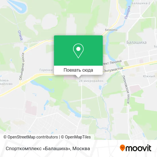 Карта Спорткомплекс «Балашиха»