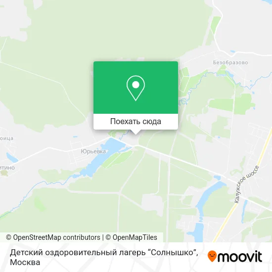 Карта Детский оздоровительный лагерь “Солнышко”