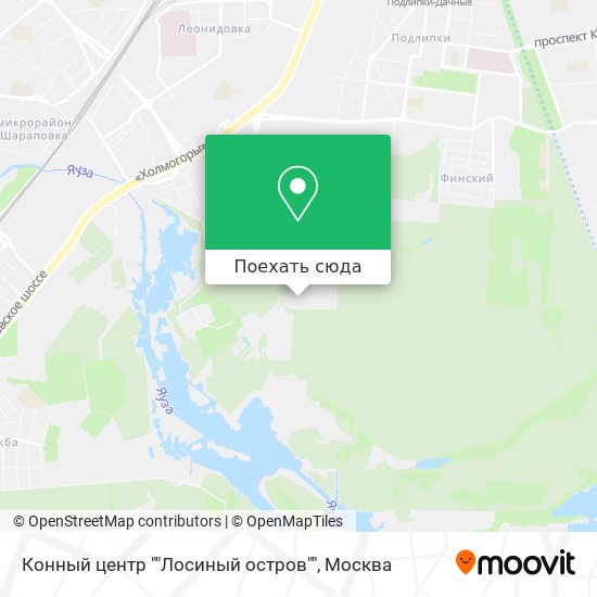 Карта Конный центр ""Лосиный остров""