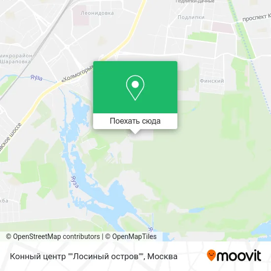 Карта Конный центр ""Лосиный остров""