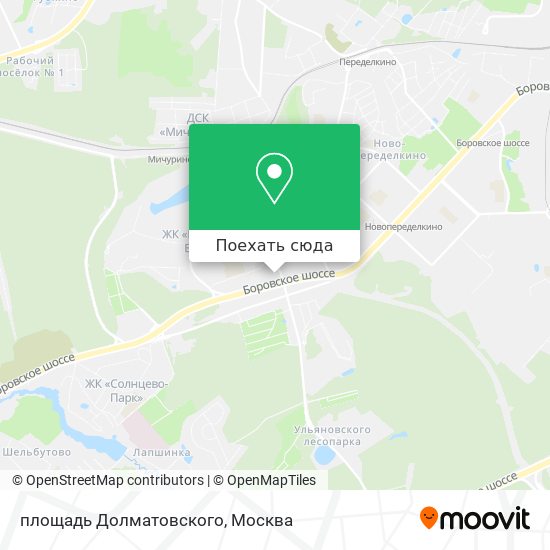 Карта площадь Долматовского