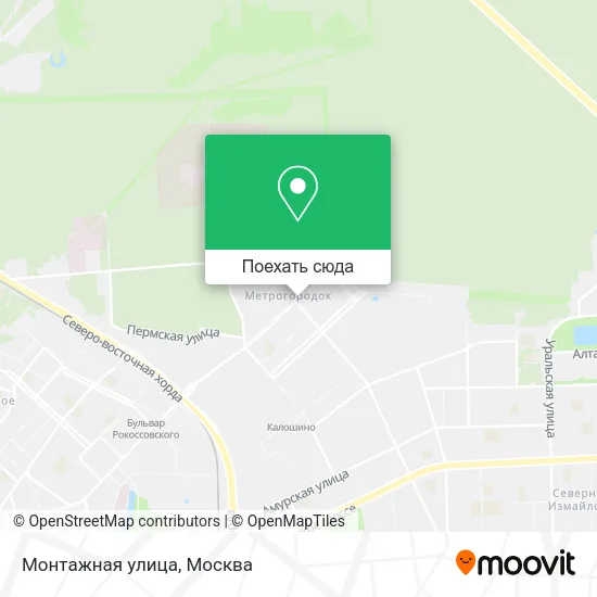 Карта Монтажная улица