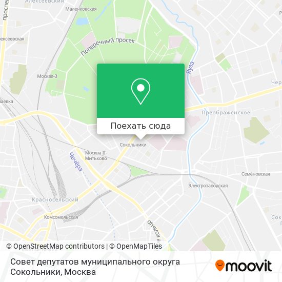 Карта Совет депутатов муниципального округа Сокольники