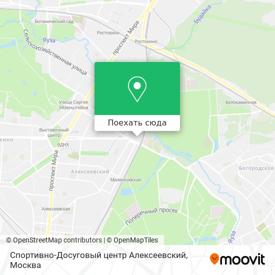 Карта Спортивно-Досуговый центр Алексеевский