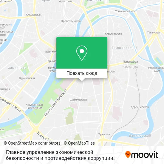 Карта Главное управление экономической безопасности и противодействия коррупции МВД РФ
