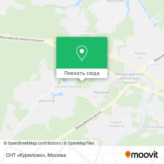 Карта СНТ «Курилово»