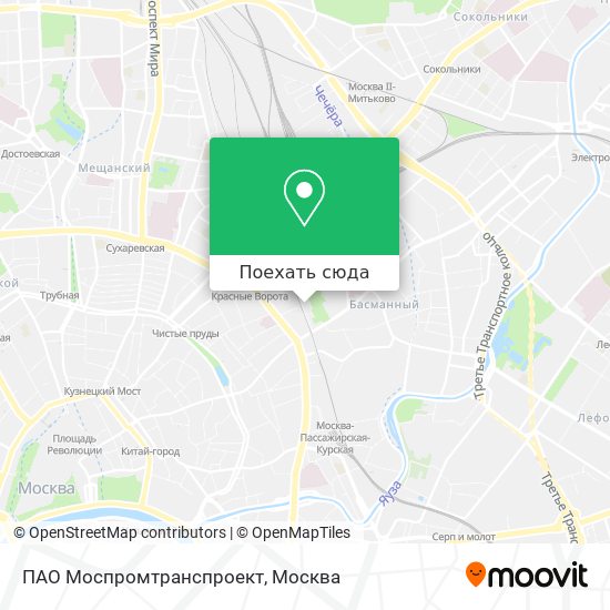 Карта ПАО Моспромтранспроект