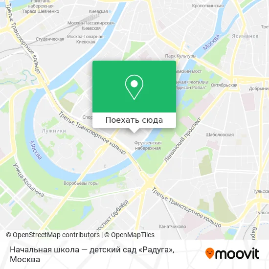 Карта Начальная школа — детский сад «Радуга»
