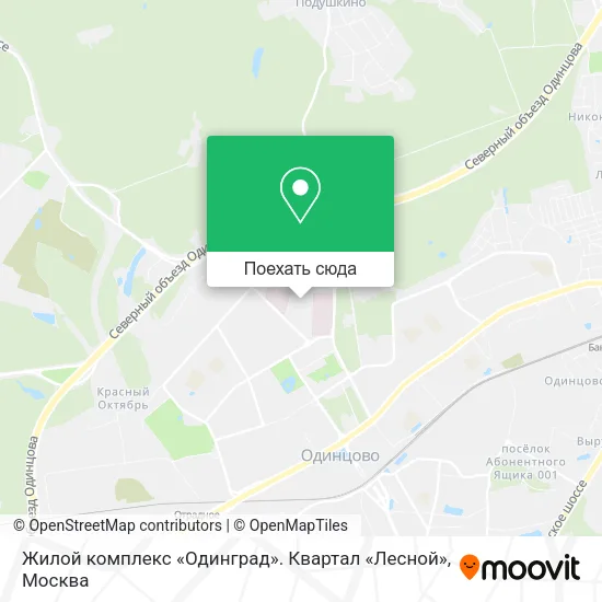 Карта Жилой комплекс «Одинград». Квартал «Лесной»