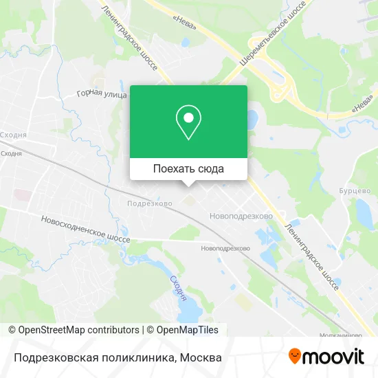 Карта Подрезковская поликлиника