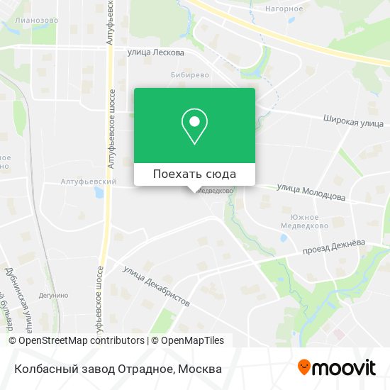 Карта Колбасный завод Отрадное