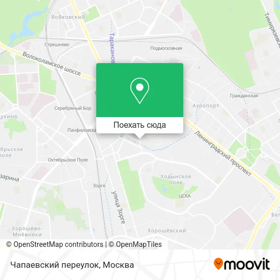 Карта Чапаевский переулок