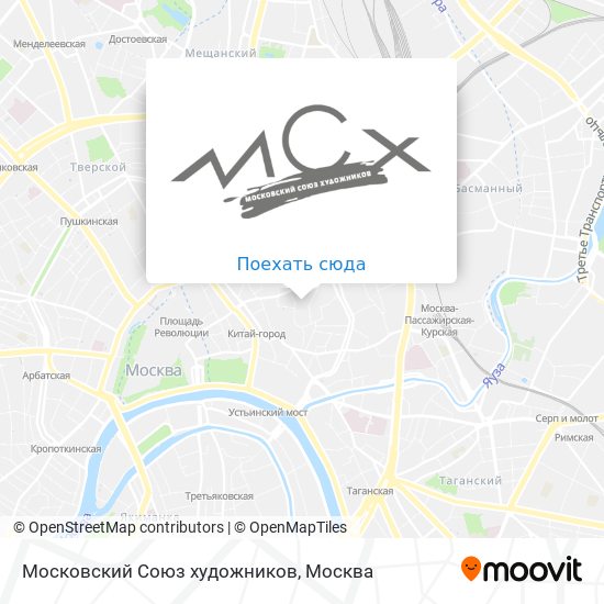 Карта Московский Союз художников