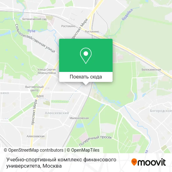 Карта Учебно-спортивный комплекс финансового университета